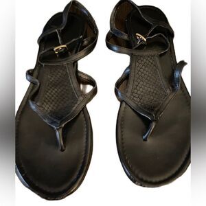#138 COLE HAAN Snakeskin Thong Sandals